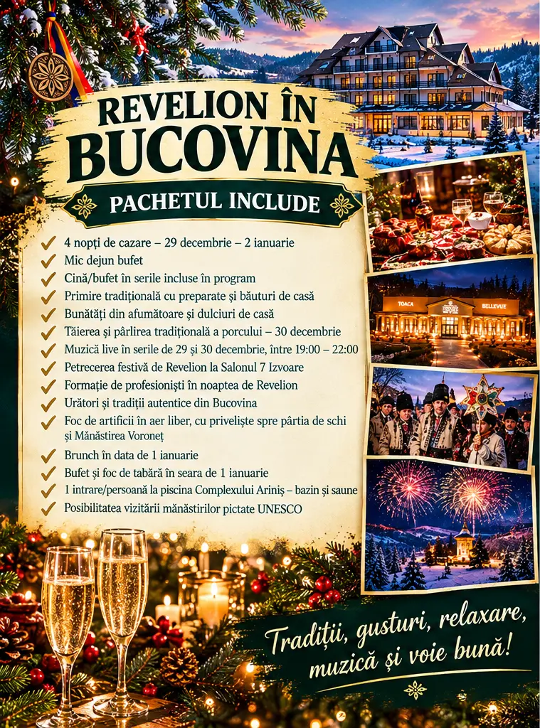 Pachetul de Revelion 2027 la Toaca Bellevue
